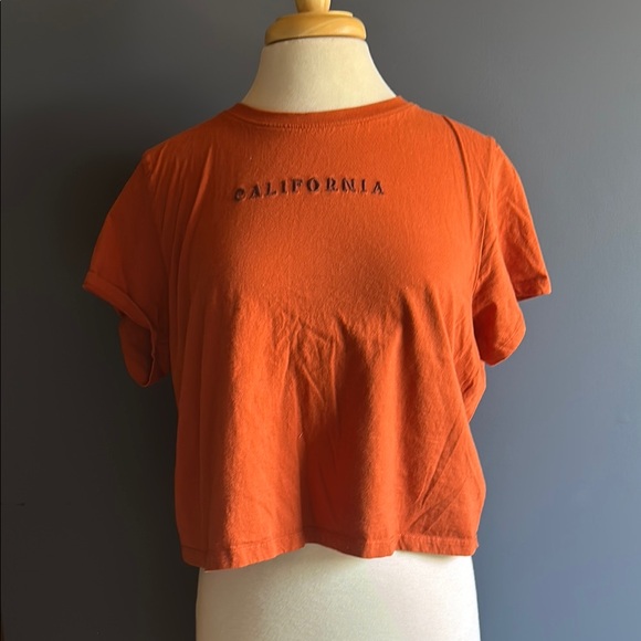 Orange California Women's Crop Top - Picture 1 of 3